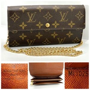 Authentic Louis Vuitton monogram Sarah wallet crossbody very good condition